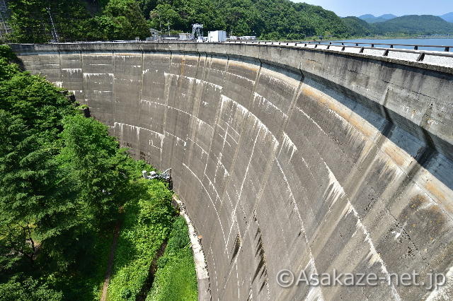 中央部から見たダム右岸側